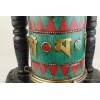 Moulin à prières mural Turquoise antique 16 cm Moulins à Prières tibétains NMP6
