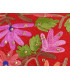 Châle rouge en laine brodée motifs fleurs et perles Pashminas laine et broderies CBP11