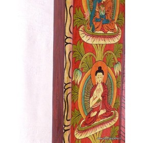Tableau vertical 5 Bouddhas Décoration tibétaine TABB1