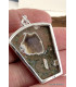 Rhyolite pendentif argent forme blason Pendentifs pierres naturelles CZ73