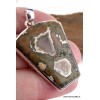 Rhyolite pendentif argent forme blason Pendentifs pierres naturelles CZ73