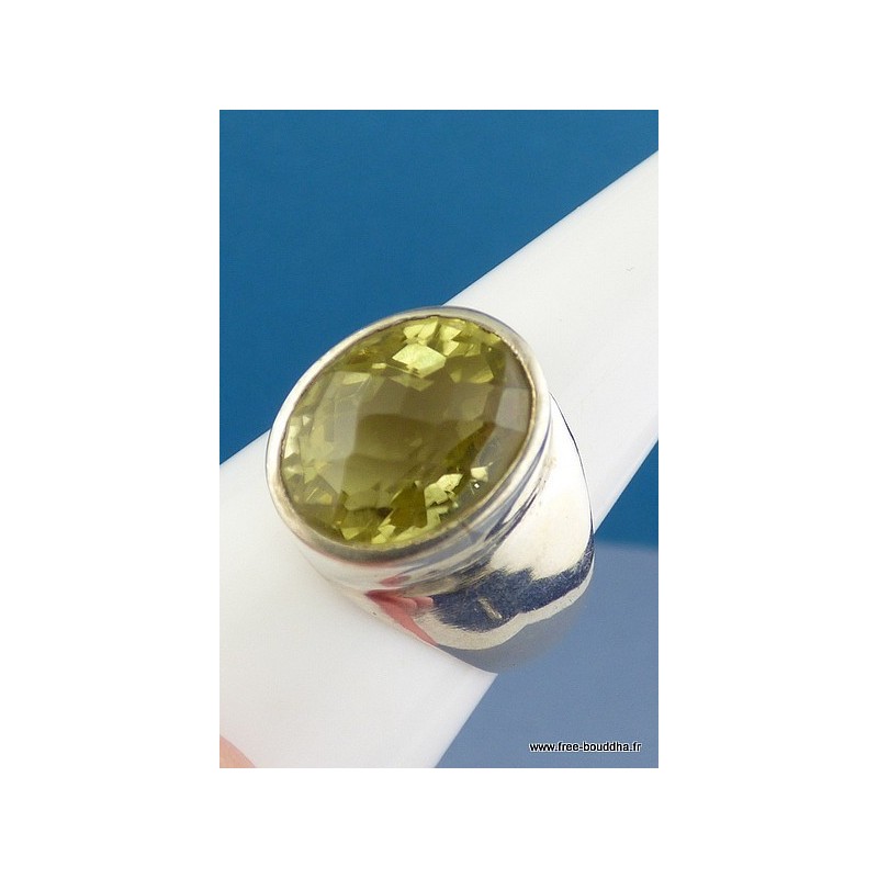 Bague argent QUARTZ LEMON Bagues pierres naturelles f65