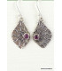 Boucles d'oreilles Feuille en Grenat Boucles d'oreilles en pierres AJE5.10