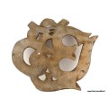 Om tibétain mural en bois et pierres naturelles Décoration tibétaine OMANI2