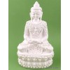 Statuette Bouddha blanc en résine peinte Statuettes Bouddhistes WHITEB