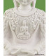 Statuette Bouddha blanc en résine peinte Statuettes Bouddhistes WHITEB
