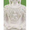 Statuette Bouddha blanc en résine peinte Statuettes Bouddhistes WHITEB