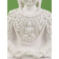 Statuette Bouddha blanc en résine peinte Statuettes Bouddhistes WHITEB