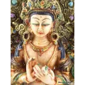 Statuette bouddhiste tibétaine Bouddha Maitreya - Statuettes bouddhistes tibétaines artisanales