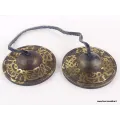 Tingshas tibétaines en Bronze Signes auspicieux - Objets rituels bouddhistes