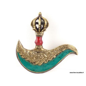 Kartika tibétain (drigug) serti de turquoises Kartika Tibétain Bouddhiste KART1