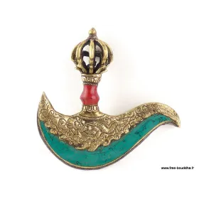 Kartika tibétain (drigug) serti de turquoises - Kartika Tibétain Bouddhiste