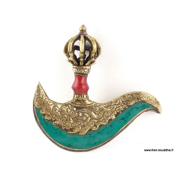 Kartika tibétain (drigug) serti de turquoises - Kartika Tibétain Bouddhiste