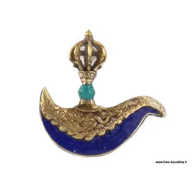 Kartika tibétain (drigug) serti de Lapis lazuli - Kartika Tibétain Bouddhiste