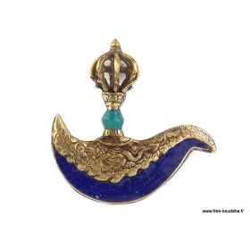 Kartika tibétain (drigug) serti de Lapis lazuli Kartika Tibétain Bouddhiste KART2