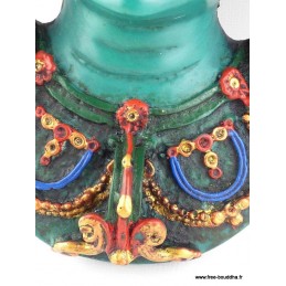 Masque Tara Verte 20 cm Artisanat tibétain bouddhiste MASKTV3
