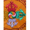 Housse de coussin Dorjé vajra brodé safran Housse de coussin bouddhiste HCB3
