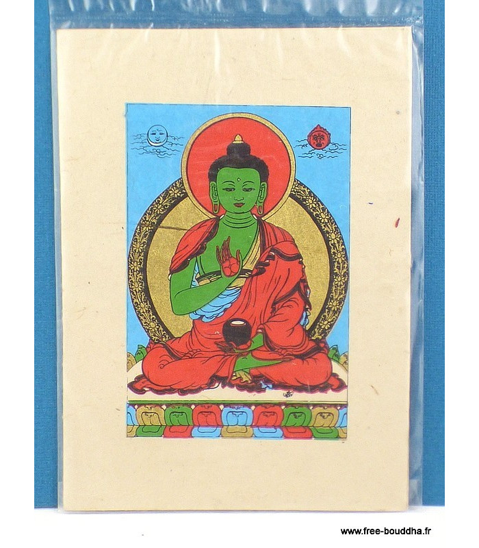 Carte postale tibétaine Bouddha Amoghasiddhi Cartes postales bouddhistes CPT2