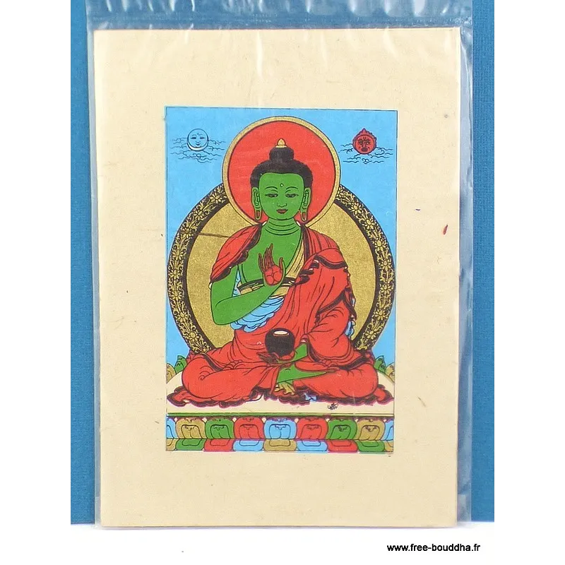 Carte postale tibétaine Bouddha Amoghasiddhi - Cartes postales bouddhistes