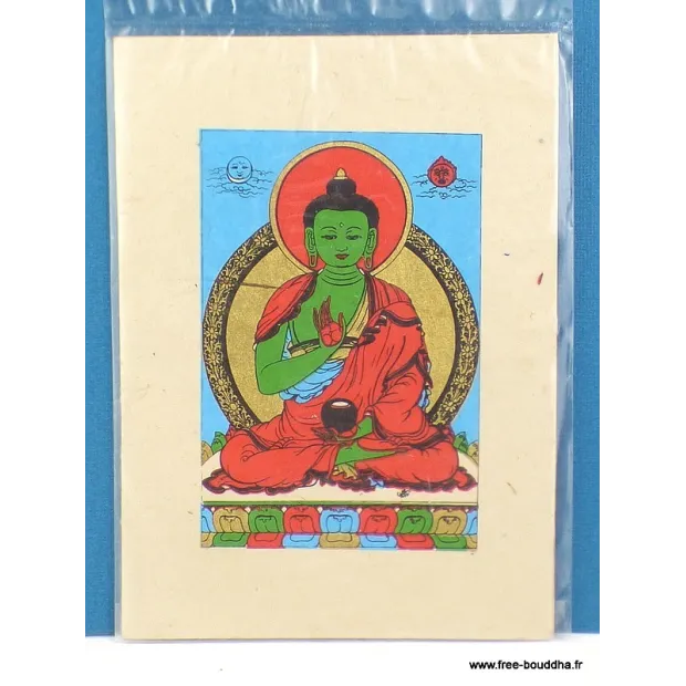 Carte postale tibétaine Bouddha Amoghasiddhi - Cartes postales bouddhistes