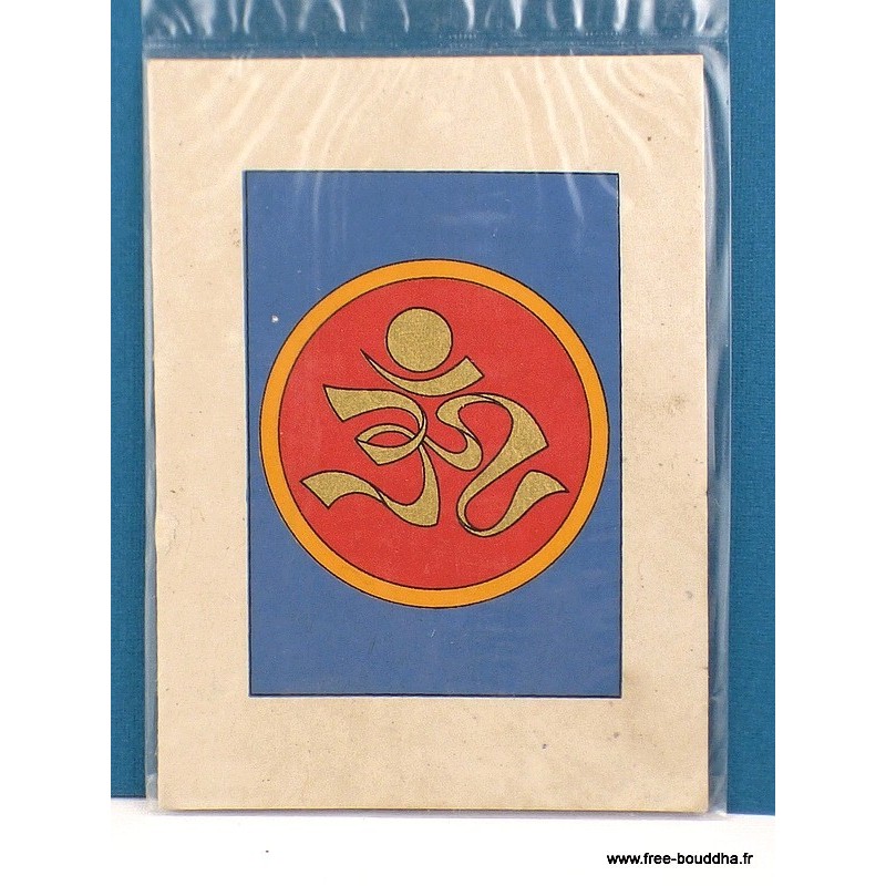 Carte postale Om tibétain Cartes postales bouddhistes CPT4