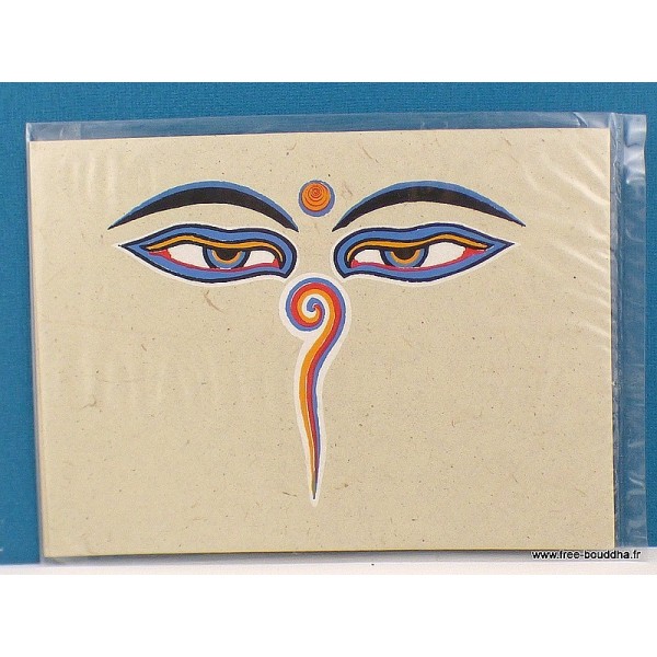 Carte postale Yeux de Bouddha Cartes postales bouddhistes CPT6