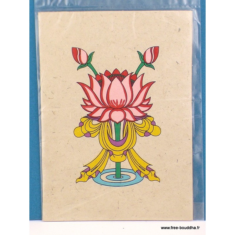 Carte postale Bouddhiste Lotus Cartes postales bouddhistes CPT8