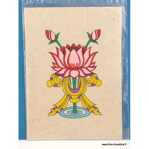 Carte postale Bouddhiste Lotus - Cartes postales bouddhistes