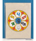 Carte postale tibétaine Mantra de Chenrezi Cartes postales bouddhistes CPT1