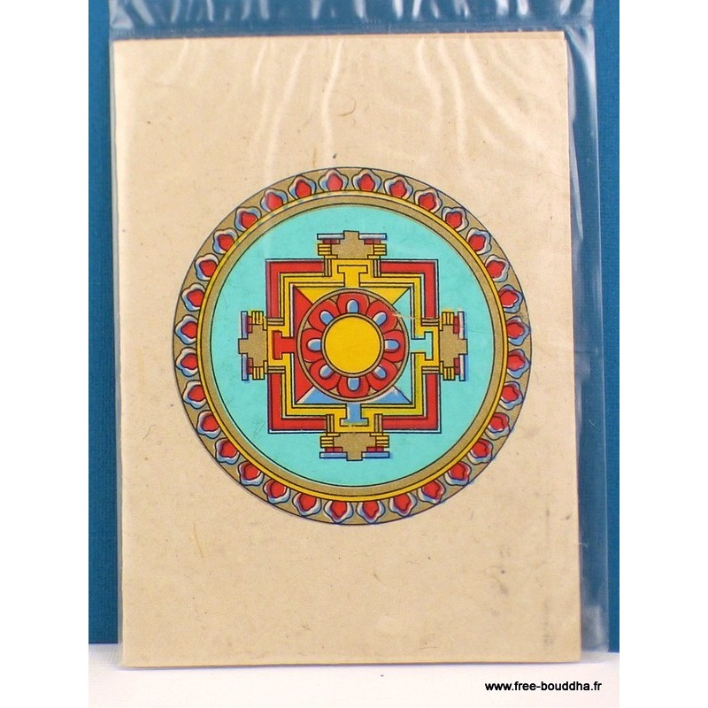Carte postale tibétaine Mandala Cartes postales bouddhistes CPT10