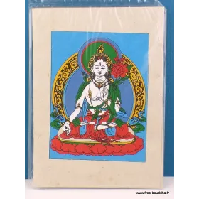 Carte postale tibétaine Tara Blanche - Cartes postales bouddhistes
