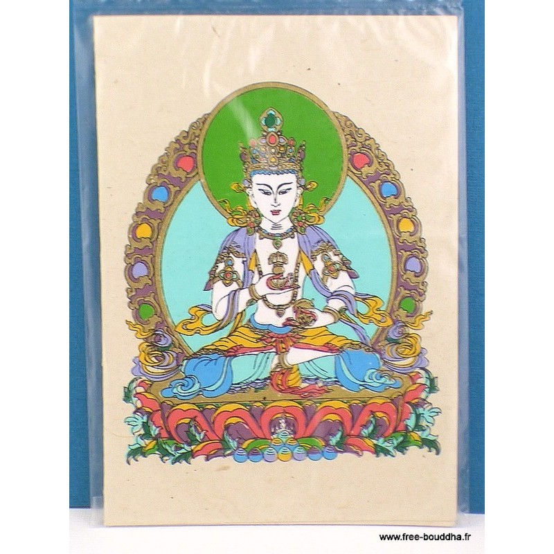 Carte postale tibétaine Vajrasattva Cartes postales bouddhistes CPT12