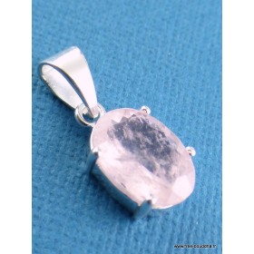 Pendentif argent Morganite facettée Pendentifs pierres naturelles RV52