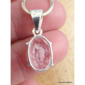 Pendentif argent Morganite facettée Pendentifs pierres naturelles RV52