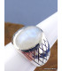Bague chevalière pour Homme en Pierre de lune Bagues pierres naturelles KB19