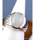 Bague chevalière pour Homme en Pierre de lune Bagues pierres naturelles KB19