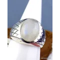 Bague chevalière pour Homme en Pierre de lune - Bagues pierres naturelles
