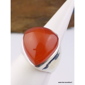 Bague Cornaline asymétrique T 53 Bagues pierres naturelles F61.11