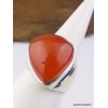 Bague Cornaline asymétrique T 53 Bagues pierres naturelles F61.11
