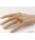 Bague Cornaline asymétrique T 53 Bagues pierres naturelles F61.11