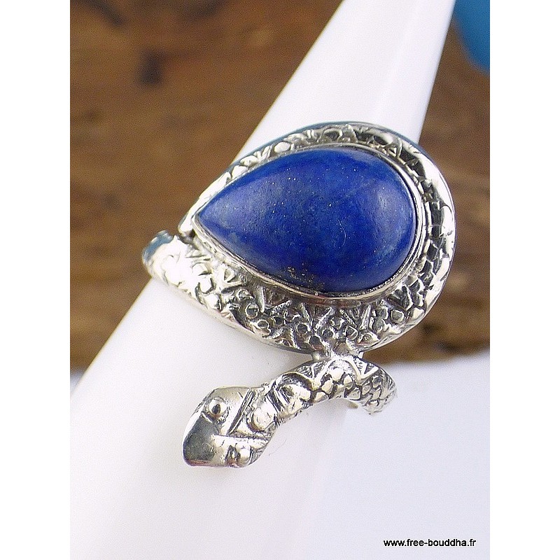 Bague Serpent en Lapis Lazuli T 52 Bagues pierres naturelles RV62