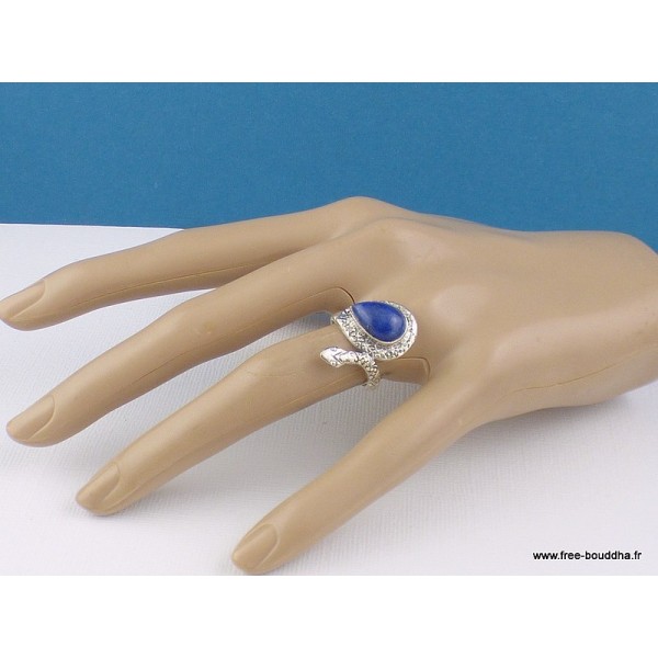 Bague Serpent en Lapis Lazuli T 52 Bagues pierres naturelles RV62