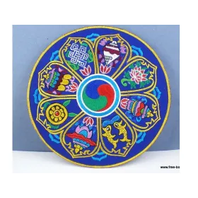 Décoration bouddhiste dessous de plat - Artisanat tibétain bouddhiste