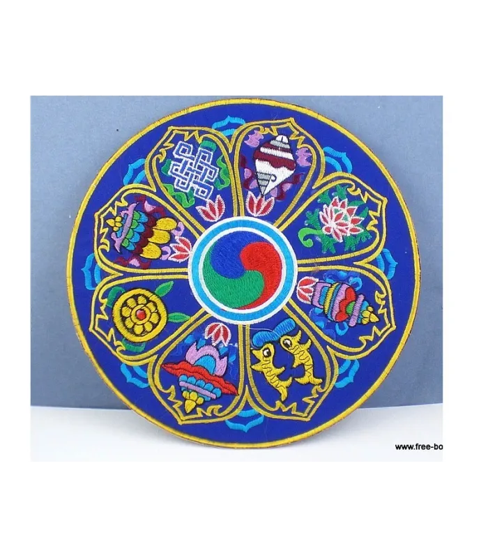 Décoration bouddhiste dessous de plat - Artisanat tibétain bouddhiste