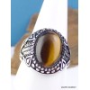 Bague Homme en Oeil de Tigre T 65 Bagues pierres naturelles RV62.19