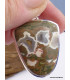 Pendentif argent Ryolite semi-oval Pendentifs pierres naturelles CZ73.2