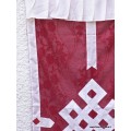 Tenture bouddhiste Noeud sans fin en soie rouge Tentures tibétaines Bouddha TTS1
