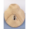 Pendentif en Jaspe Pilbara noir bronze facetté - Pendentifs pierres naturelles