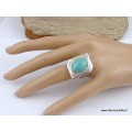 Bague TOUAREG en TURQUOISE T 59 63 Bijoux ethniques Touareg TOUA52