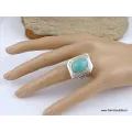 Bague TOUAREG en TURQUOISE T 59 63 - Bagues pierres naturelles